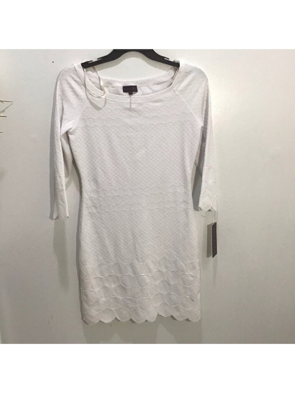 Hale Bob Womens Dress White Mini